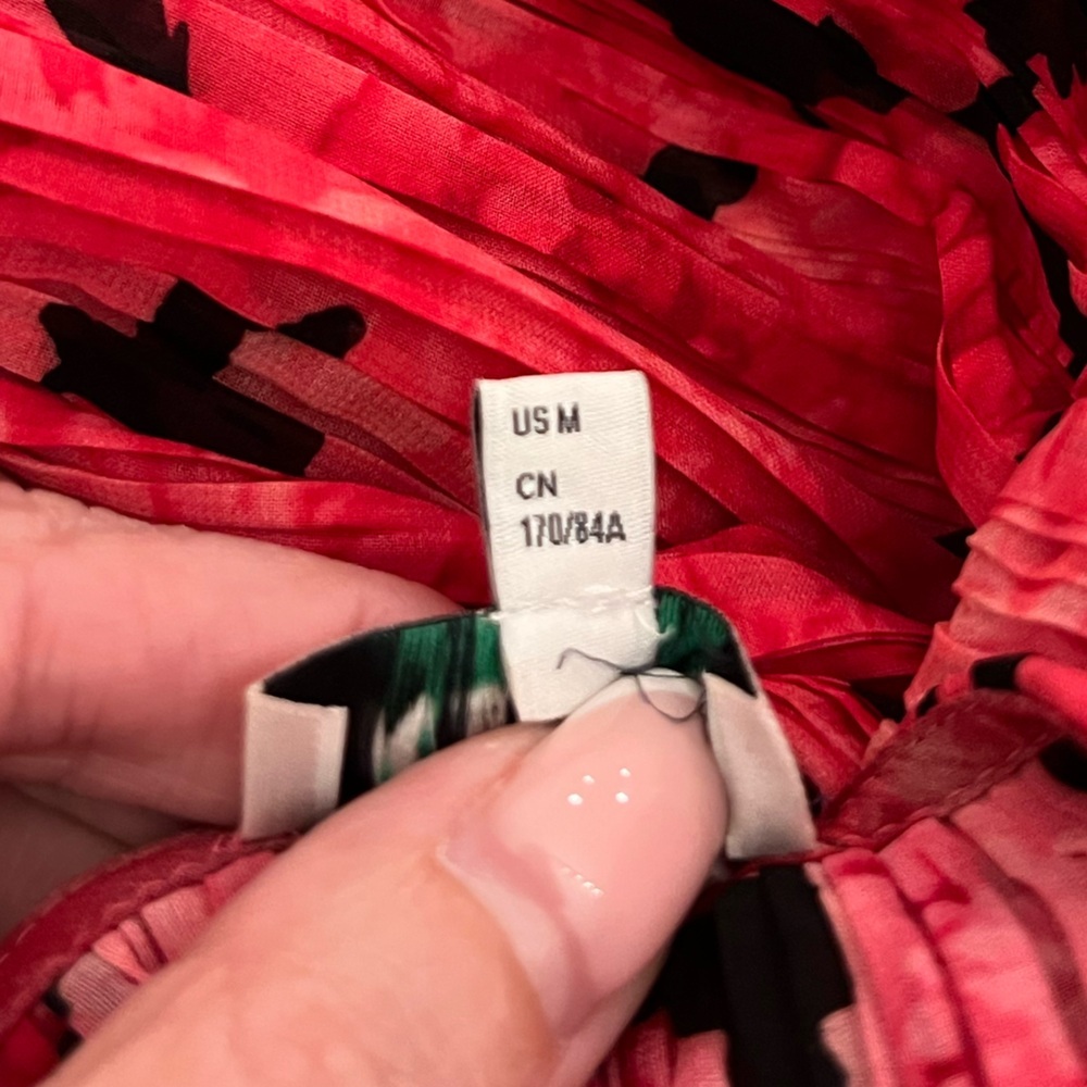 Kenzo Paris Peonie Crepe Tiered Flare Dress Size Medium - Picture 12 of 12